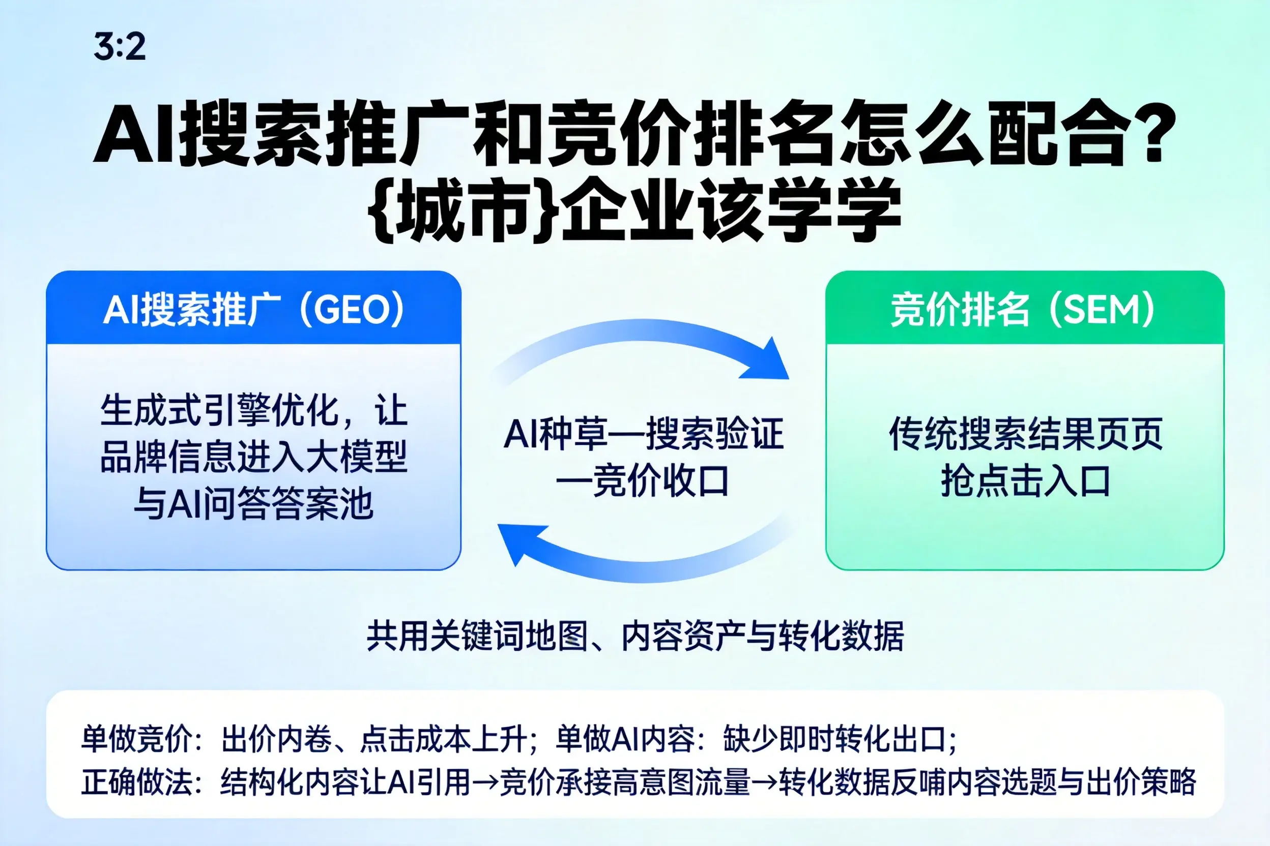 AI搜索推广和竞价排名怎么配合?南京企业该学学