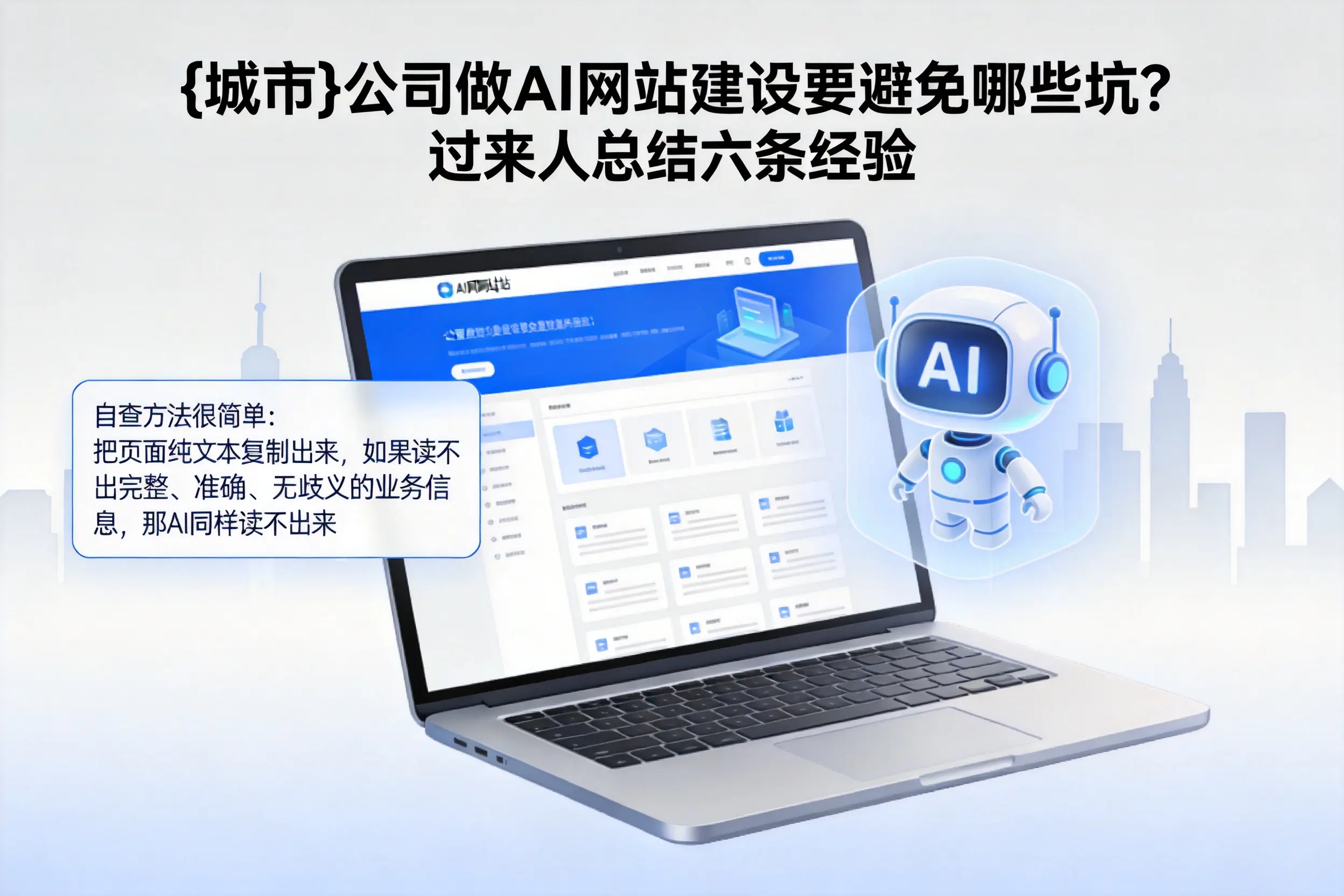 南京公司做AI网站建设要避免哪些坑?过来人总结六条经验