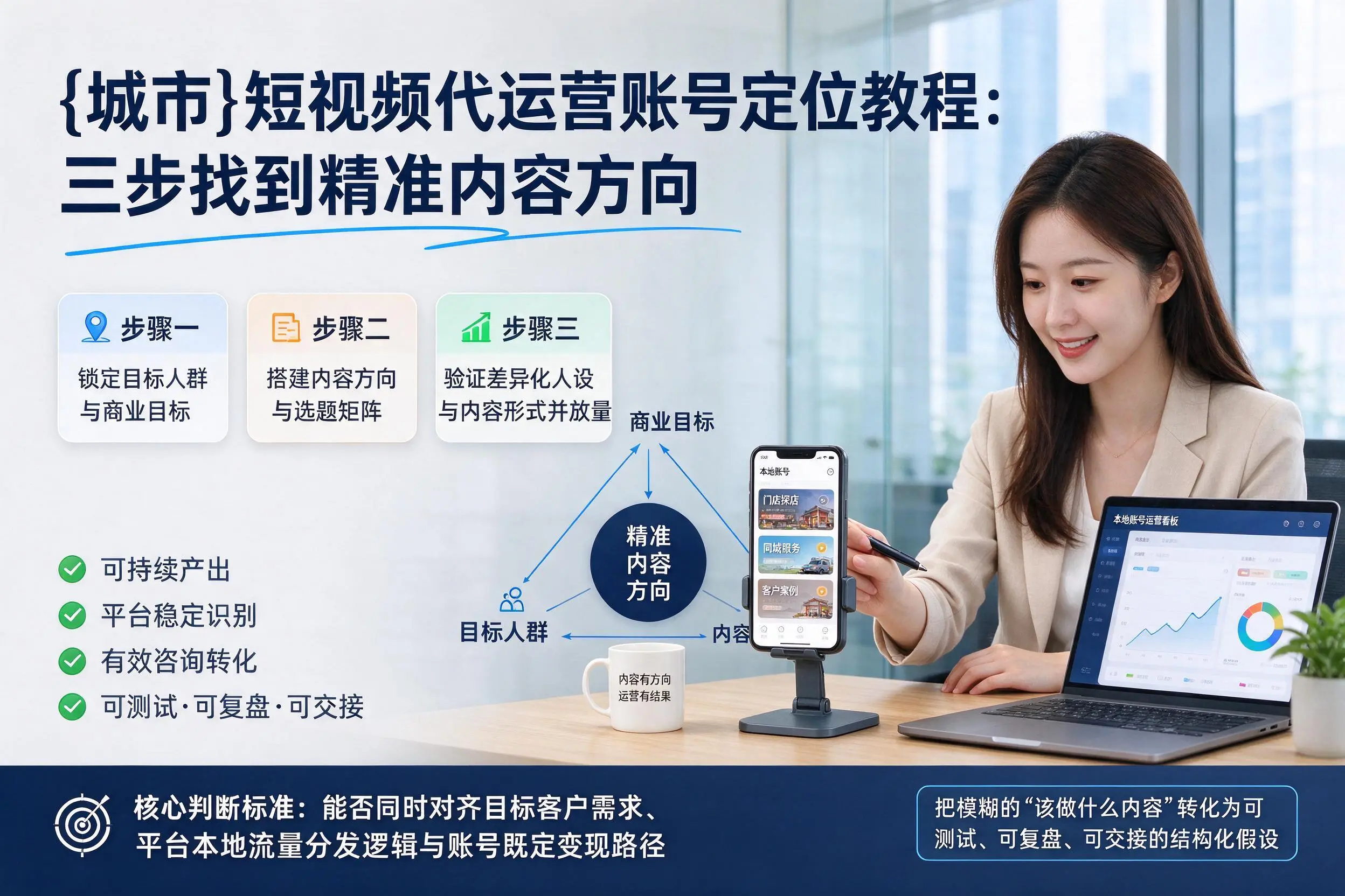 南京短视频代运营账号定位教程：三步找到精准内容方向