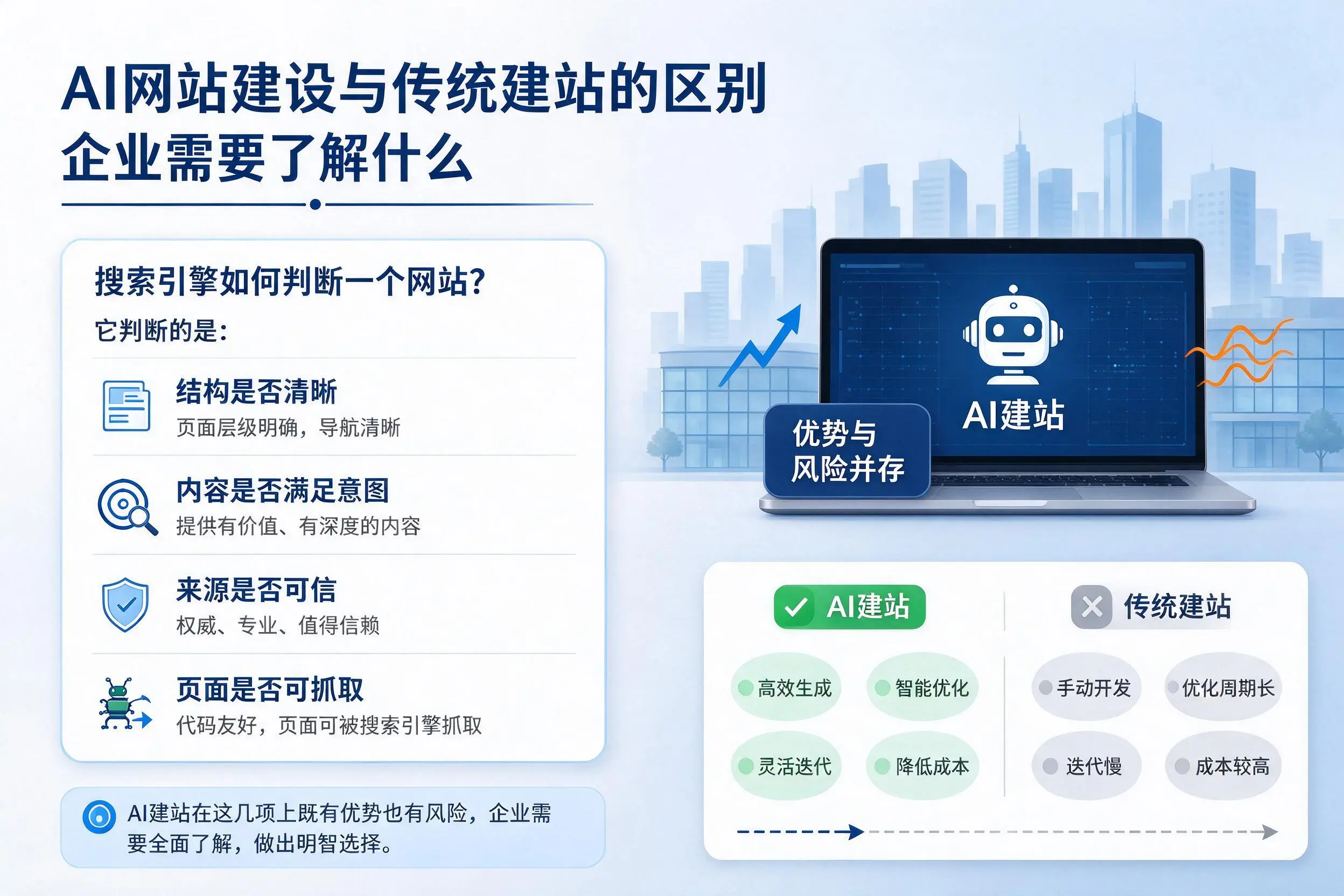 AI网站建设与传统建站的区别，南京企业需要了解什么