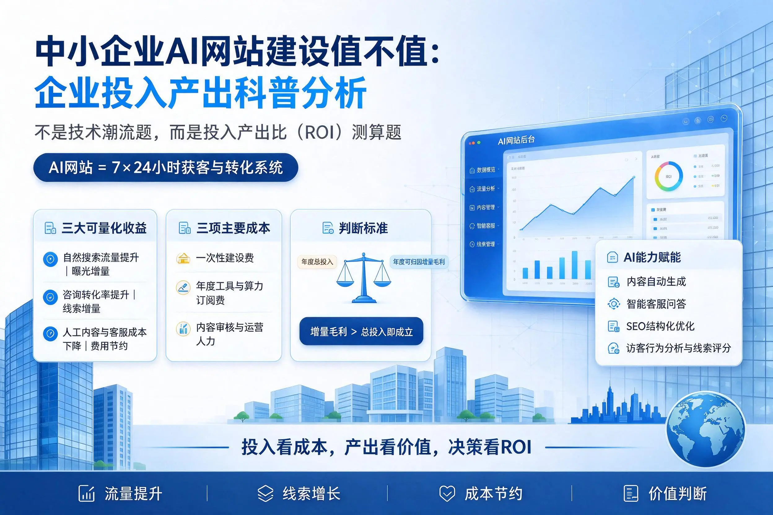 中小企业AI网站建设值不值:南京企业投入产出科普分析