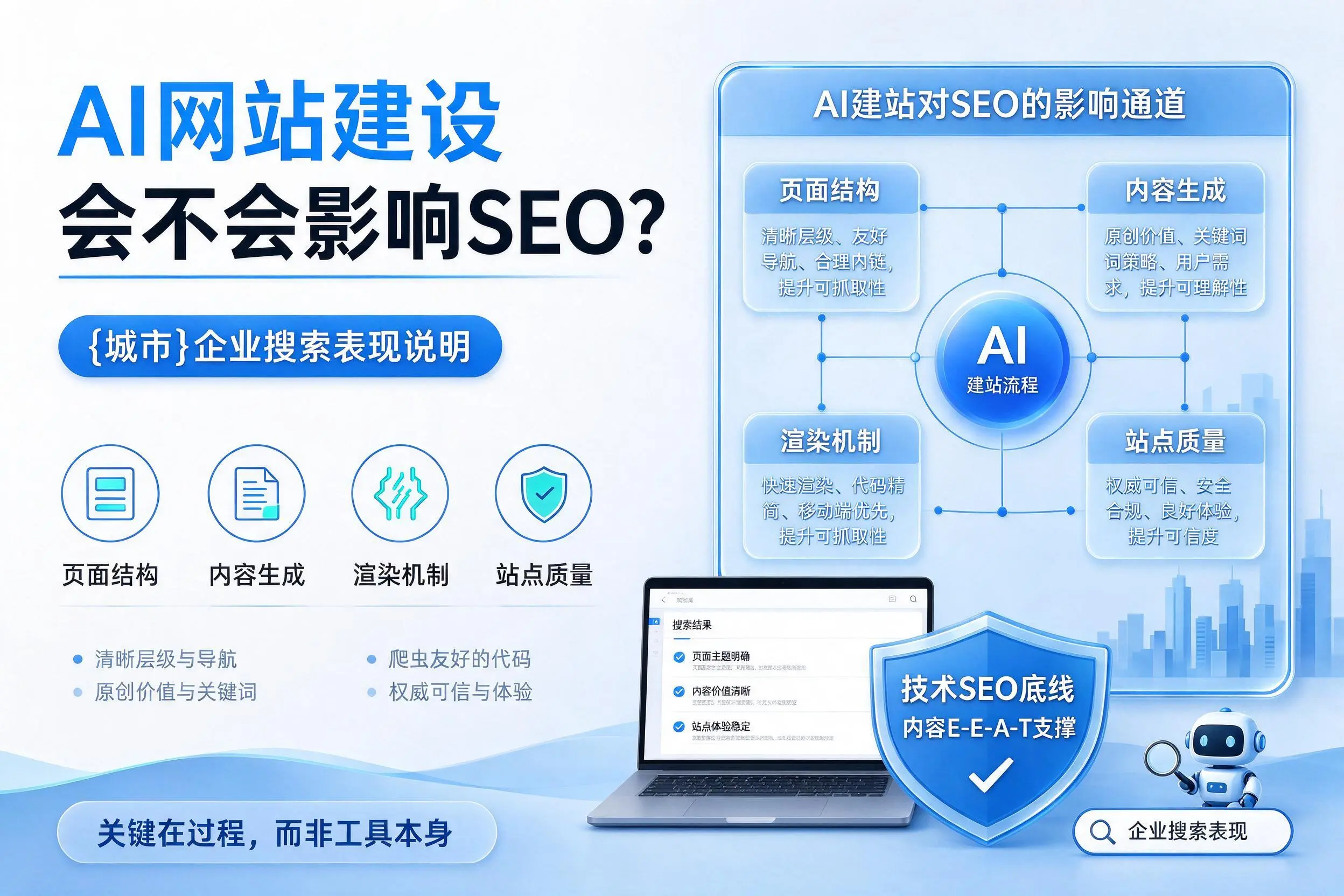 AI网站建设会不会影响SEO？南京企业搜索表现说明