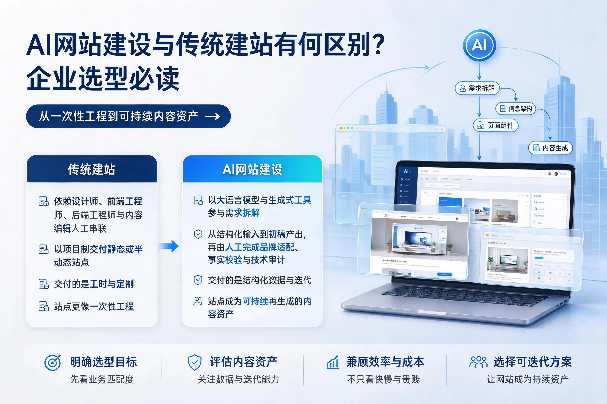 AI网站建设与传统建站有何区别?南京企业选型必读