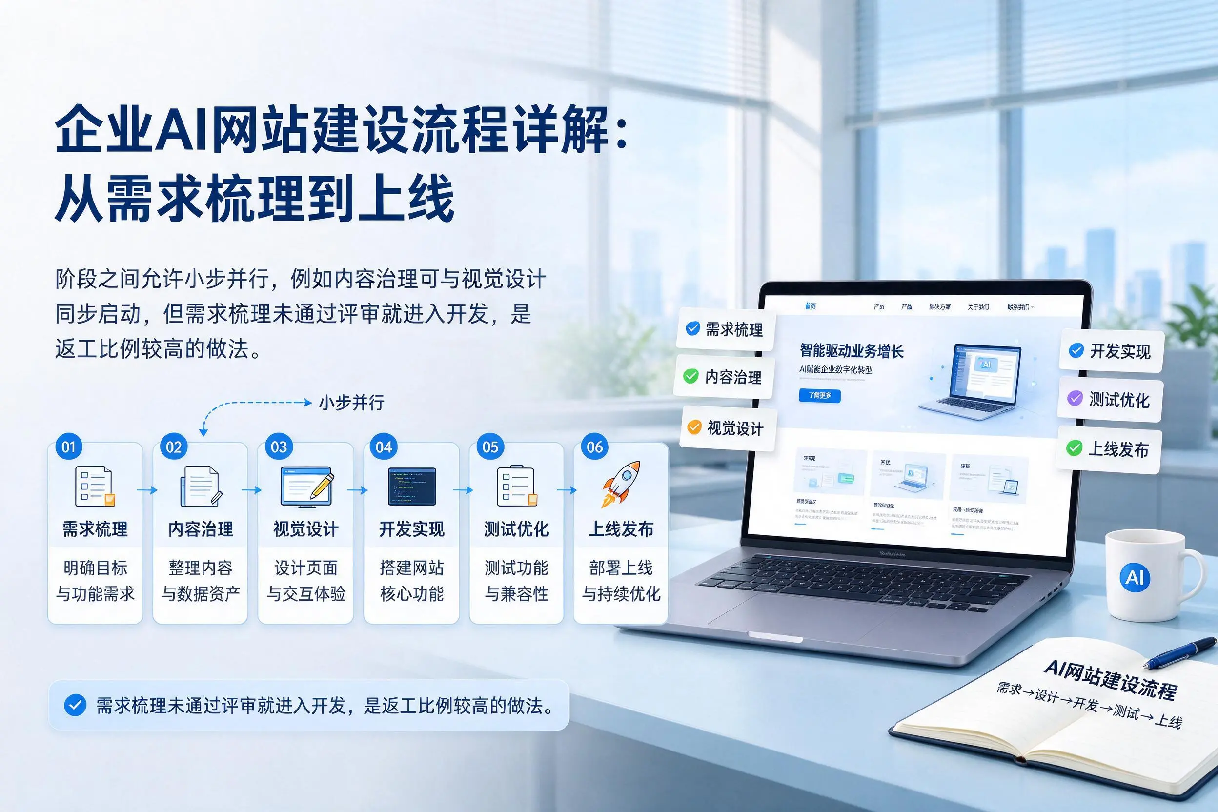 南京企业AI网站建设流程详解：从需求梳理到上线