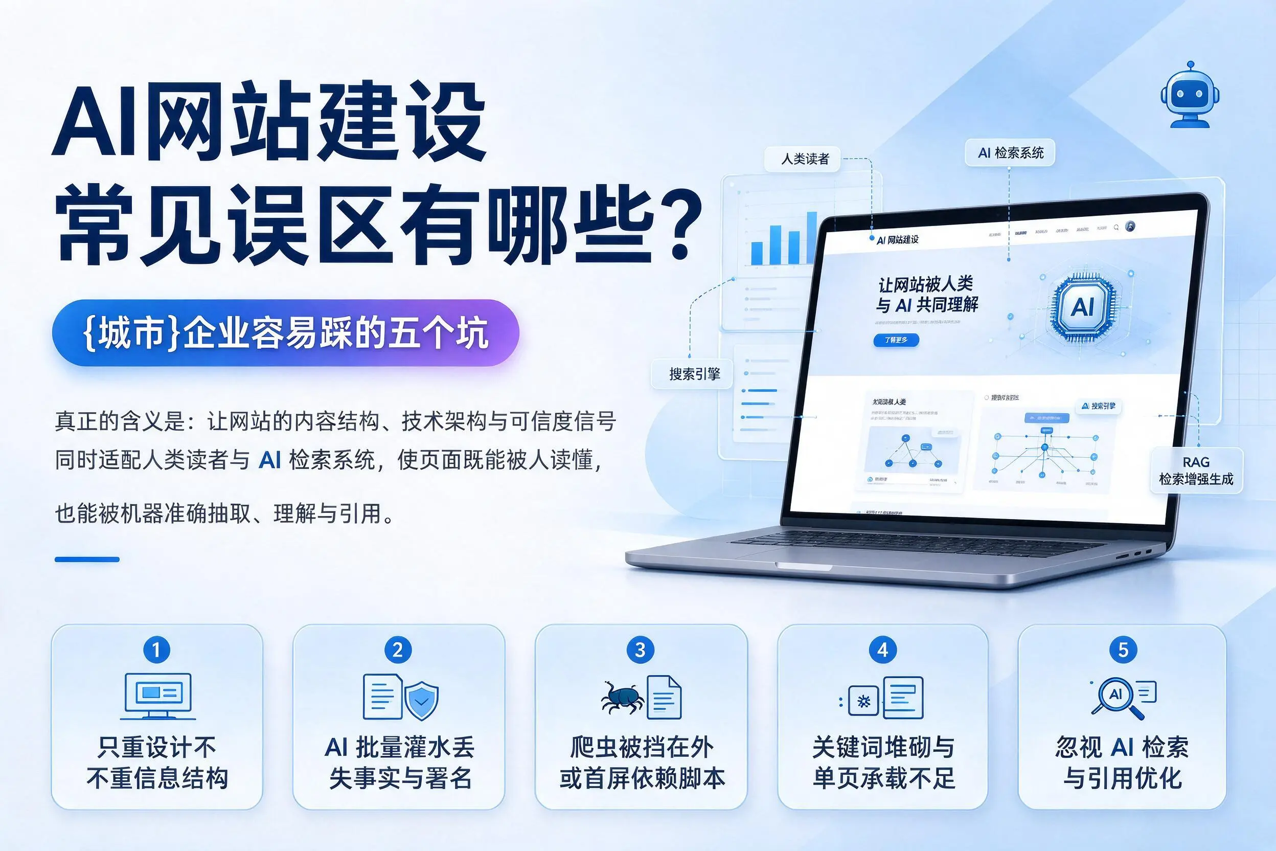 AI网站建设常见误区有哪些？南京企业容易踩的五个坑
