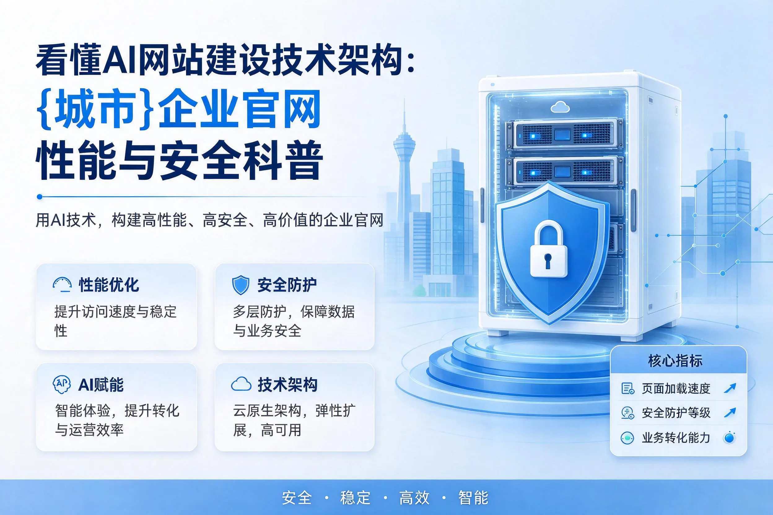 看懂AI网站建设技术架构:南京企业官网性能与安全科普