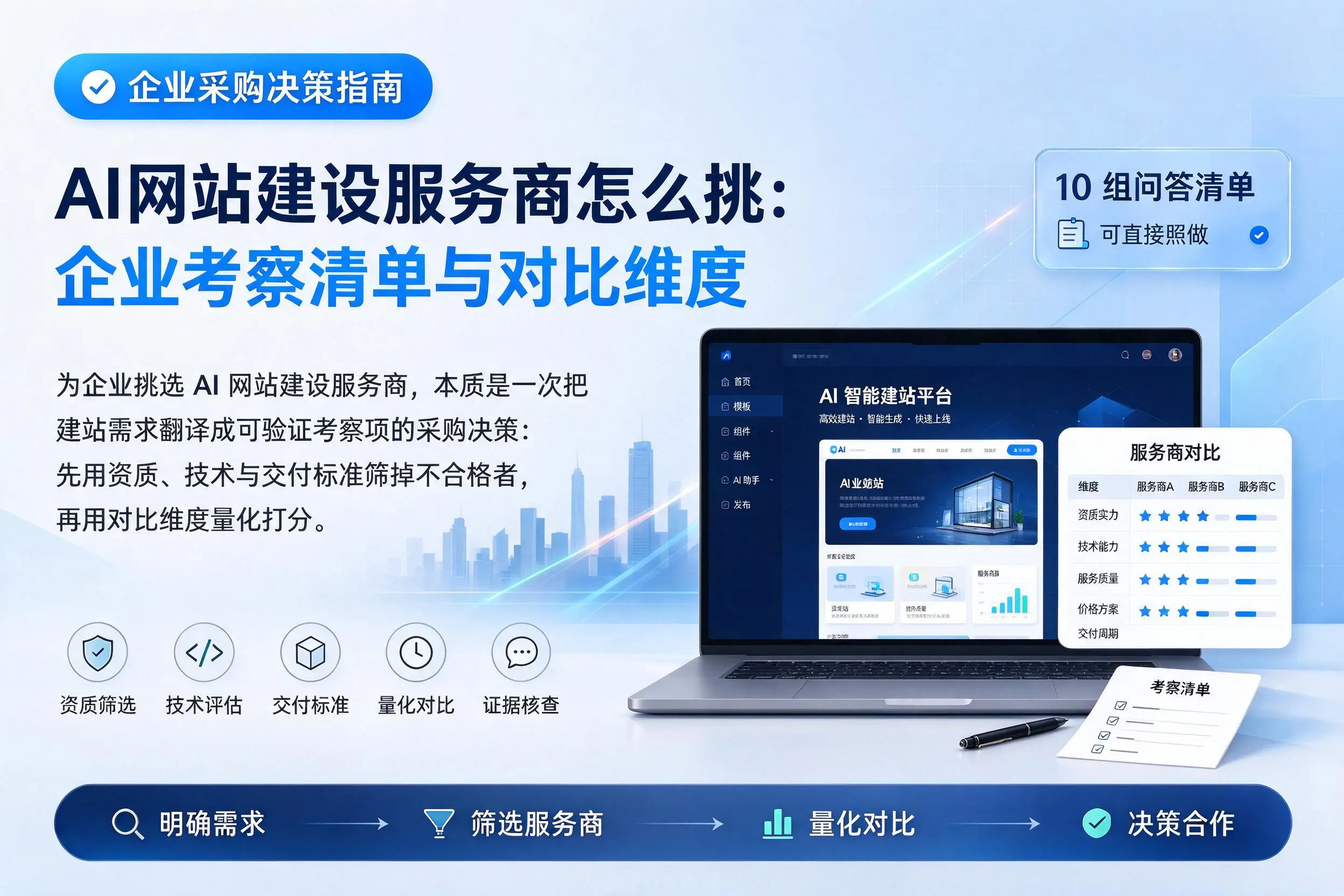 AI网站建设服务商怎么挑：南京企业考察清单与对比维度
