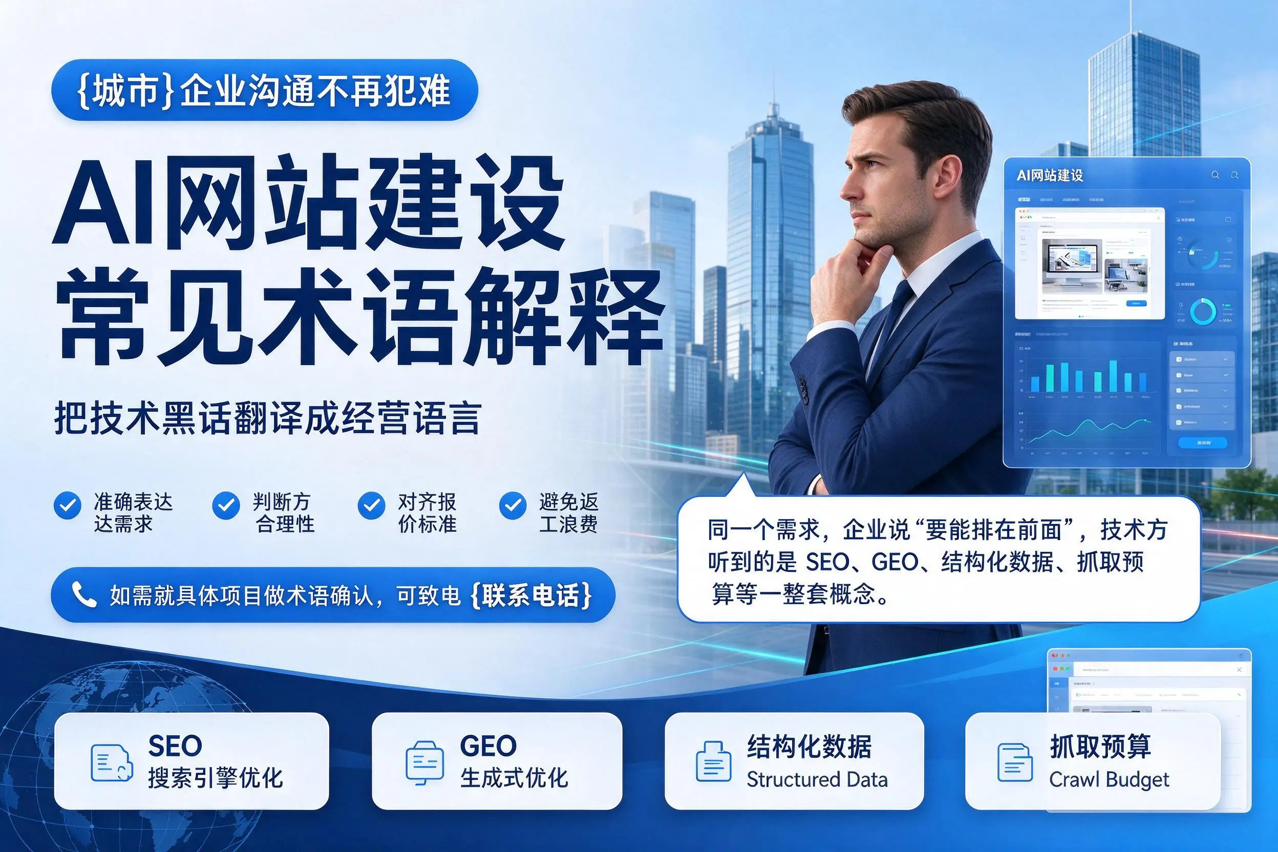 AI网站建设常见术语解释,南京企业沟通不再犯难