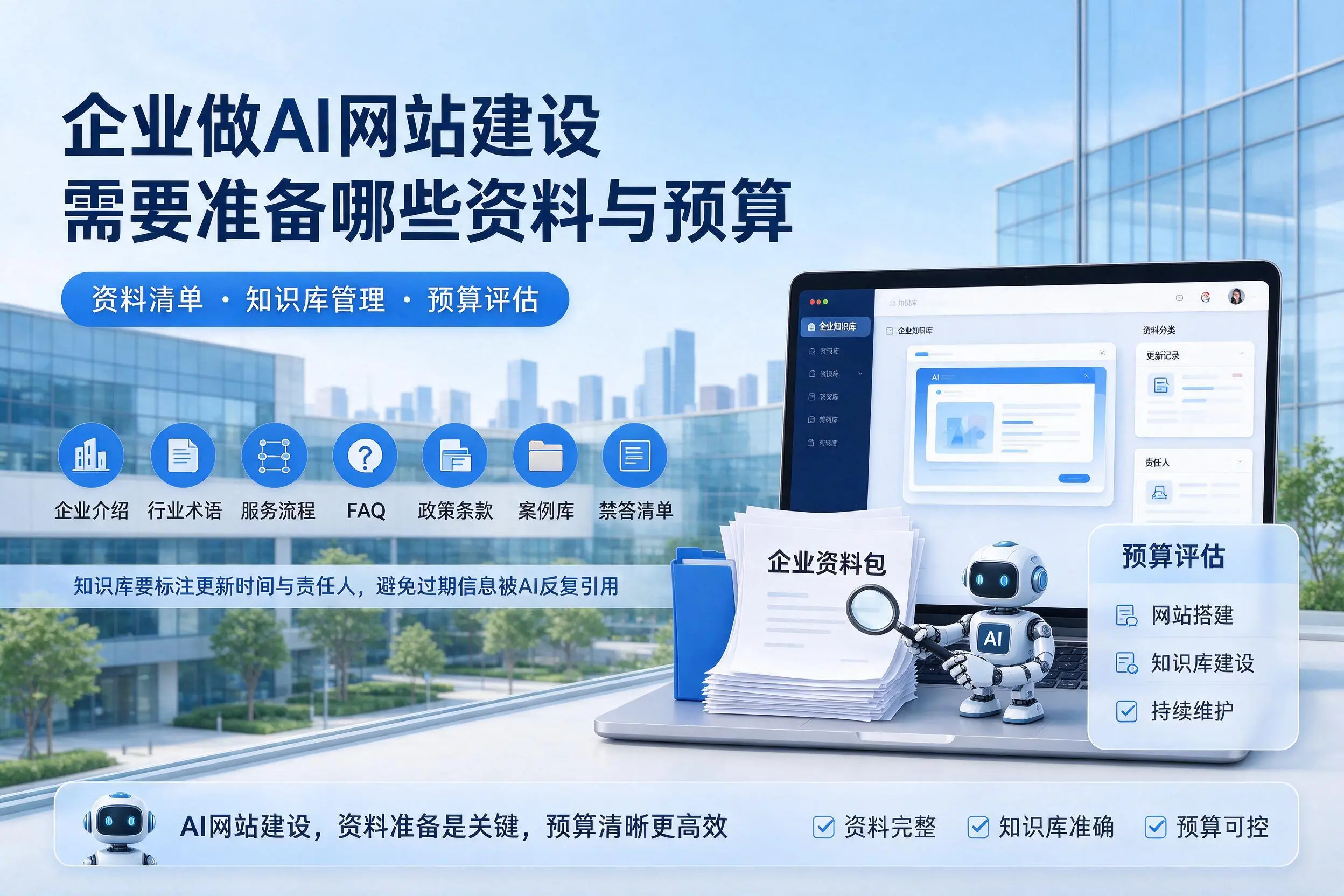 南京企业做AI网站建设需要准备哪些资料与预算