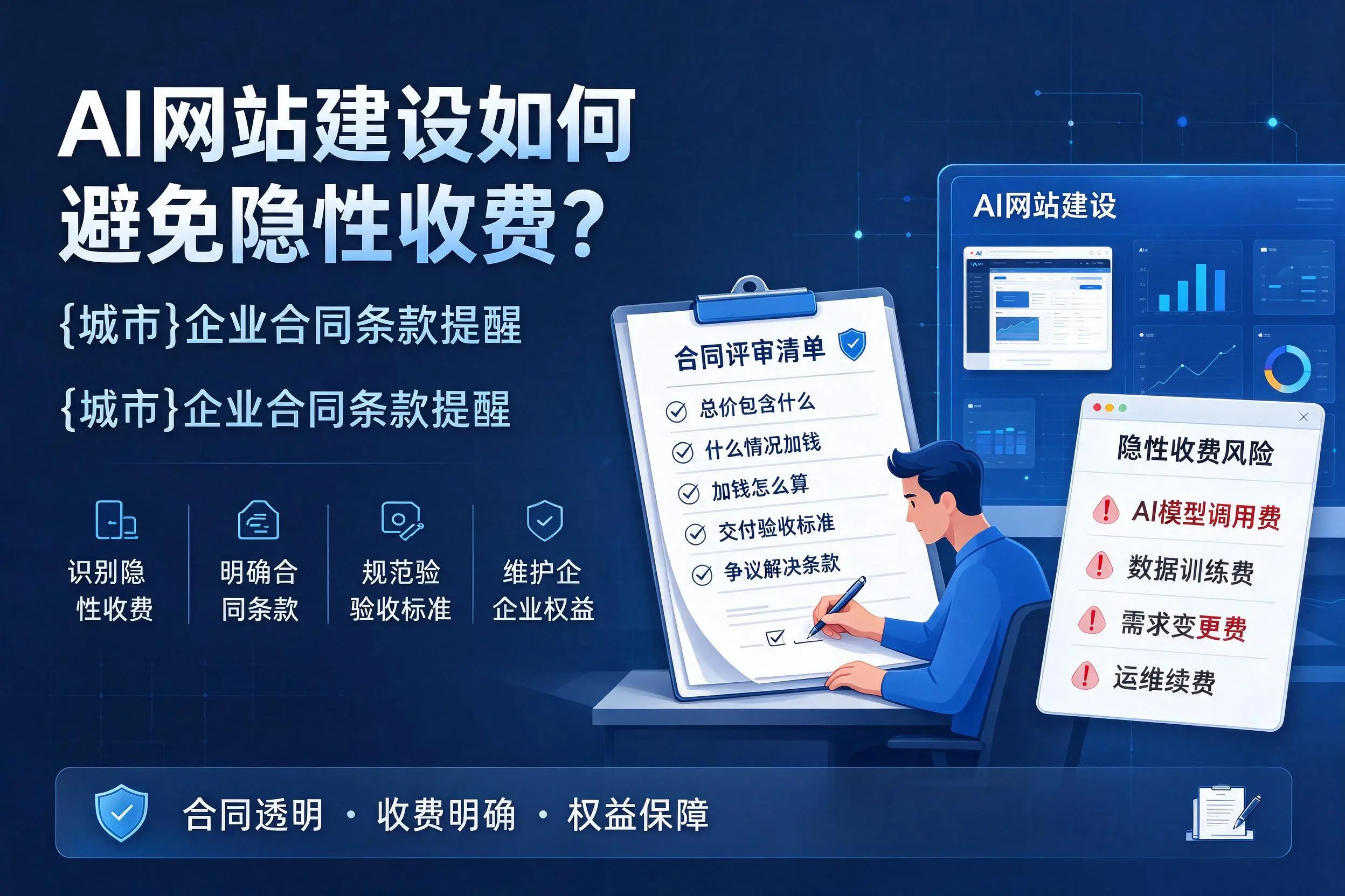 AI网站建设如何避免隐性收费？南京企业合同条款提醒
